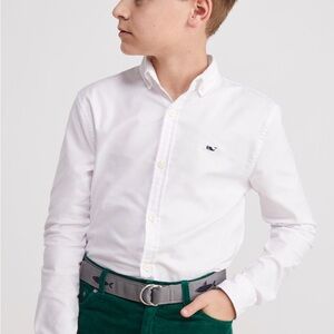Vineyard Vines boys Oxford white button down shirt, size M